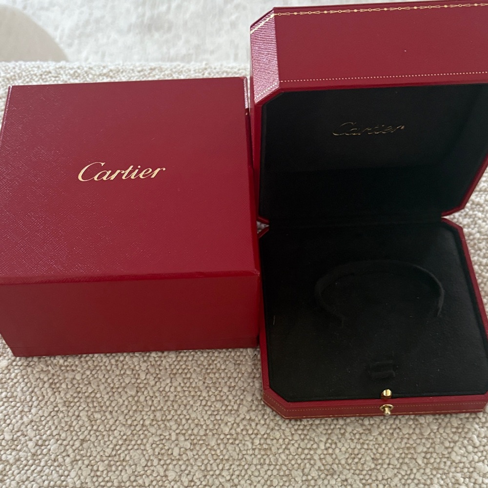 Cartier Red Jewelry Box with Black Interior - Picture 2 of 2